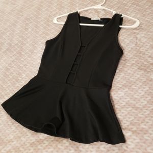 Peplum Tank with open bar detail